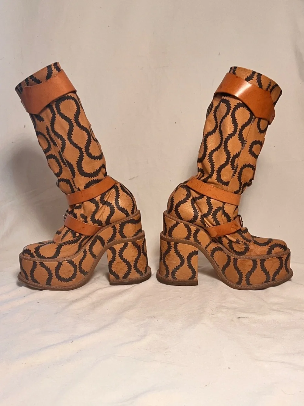 Vivienne Westwood Pirate Clomper Squiggle Bondage Platform Boots